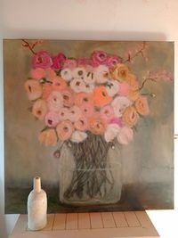 Bouquet in Vase, 100X100cm